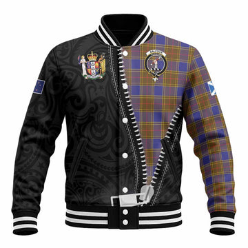 Balfour Tartan Baseball Jacket New Zealand Pattern Unique Zipper Stylized