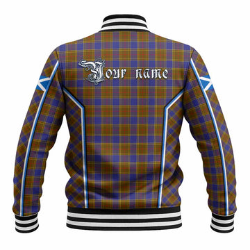 Balfour Tartan Crest Baseball Jacket Scotland Coat of Arm Flag Style