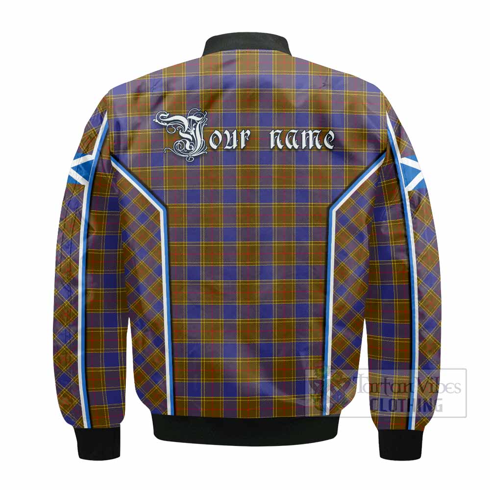 Balfour Tartan Crest Bomber Jacket Scotland Coat of Arm Flag Style - Tartan Vibes Clothing