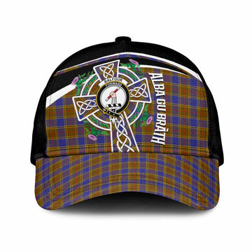 Balfour Tartan Crest Classic Cap Scottish Thistle Celtic Cross Alba Gu Brath