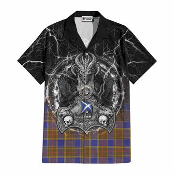 Balfour Tartan Crest Cotton Hawaiian Shirt Celtic Odin's Raven Legacy