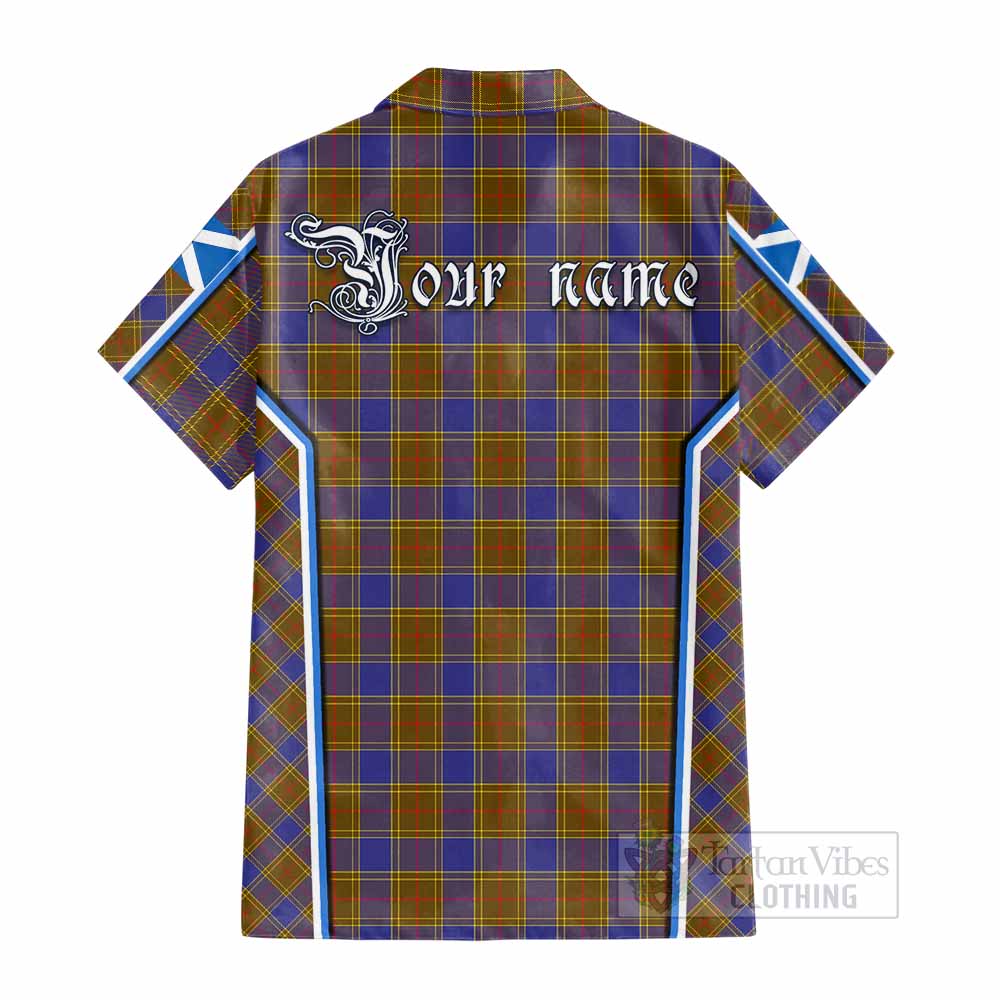 Balfour Tartan Crest Cotton Hawaiian Shirt Scotland Coat of Arm Flag Style - Tartan Vibes Clothing