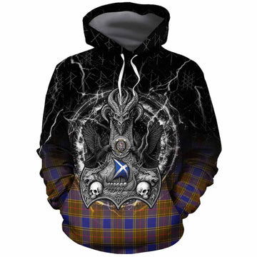Balfour Tartan Crest Cotton Hoodie Celtic Odin's Raven Legacy