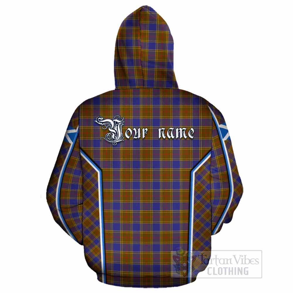 Balfour Tartan Crest Cotton Hoodie Scotland Coat of Arm Flag Style - Tartan Vibes Clothing