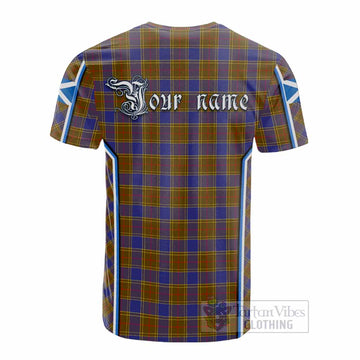 Balfour Tartan Crest Cotton T-shirt Scotland Coat of Arm Flag Style - Tartan Vibes Clothing