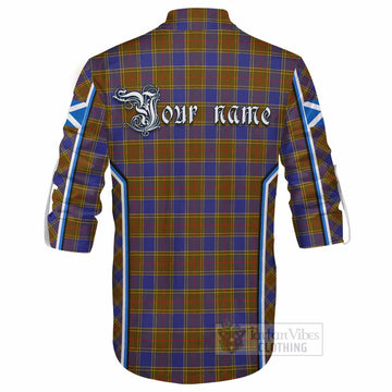 Balfour Tartan Crest Ghillie Kilt Shirt Scotland Coat of Arm Flag Style