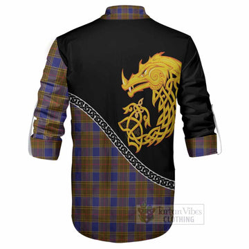 Balfour Tartan Crest Ghillie Shirt Legendary Dragon Knot Half Style