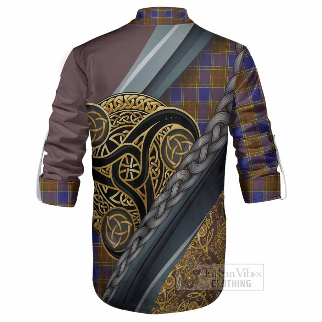 Balfour Tartan Crest Ghillie Shirt Scottish Triskele Celtic