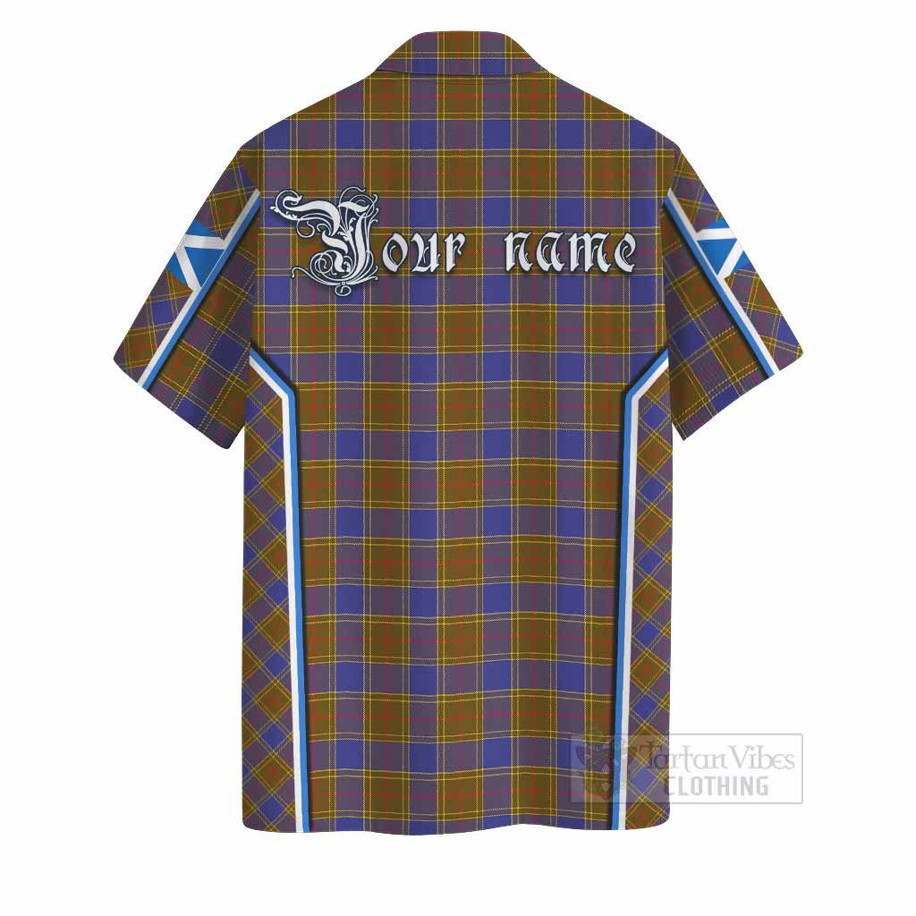 Balfour Tartan Crest Hawaiian Shirt Scotland Coat of Arm Flag Style - Tartan Vibes Clothing