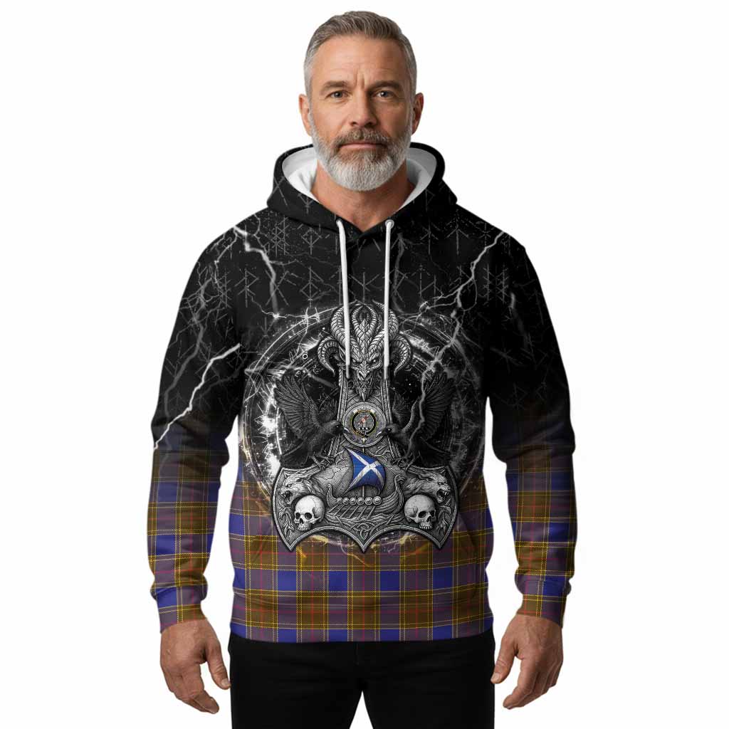 Balfour Tartan Crest Hoodie Celtic Odin's Raven Legacy