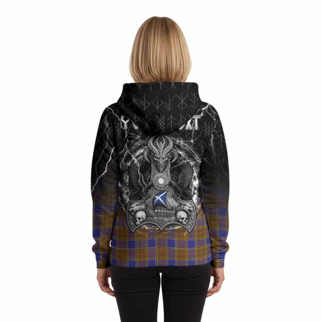 Balfour Tartan Crest Hoodie Celtic Odin's Raven Legacy