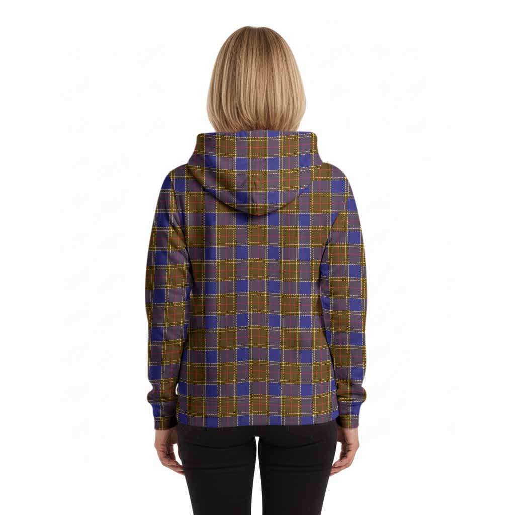 Balfour Tartan Crest Hoodie Ferocious Lion Style