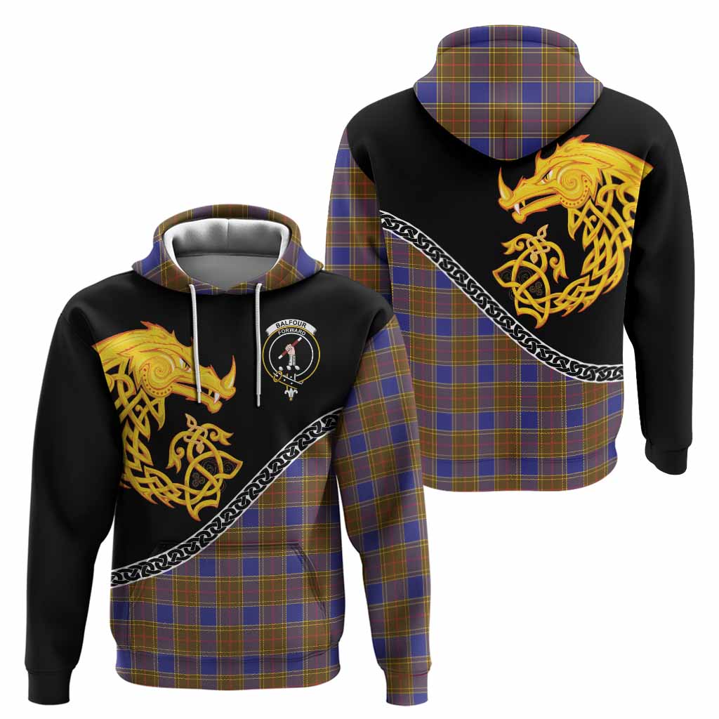 Balfour Tartan Crest Hoodie Legendary Dragon Knot Half Style