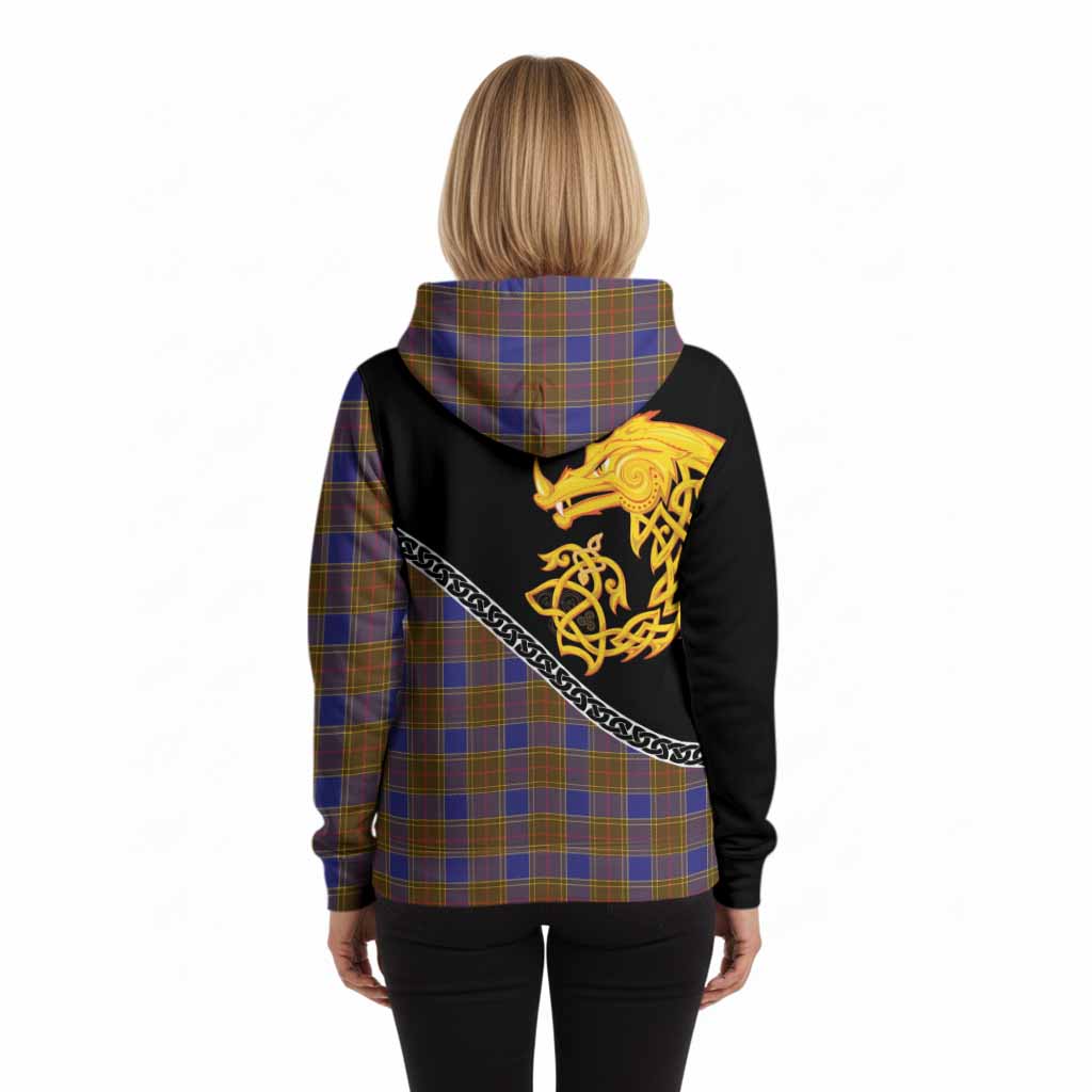 Balfour Tartan Crest Hoodie Legendary Dragon Knot Half Style
