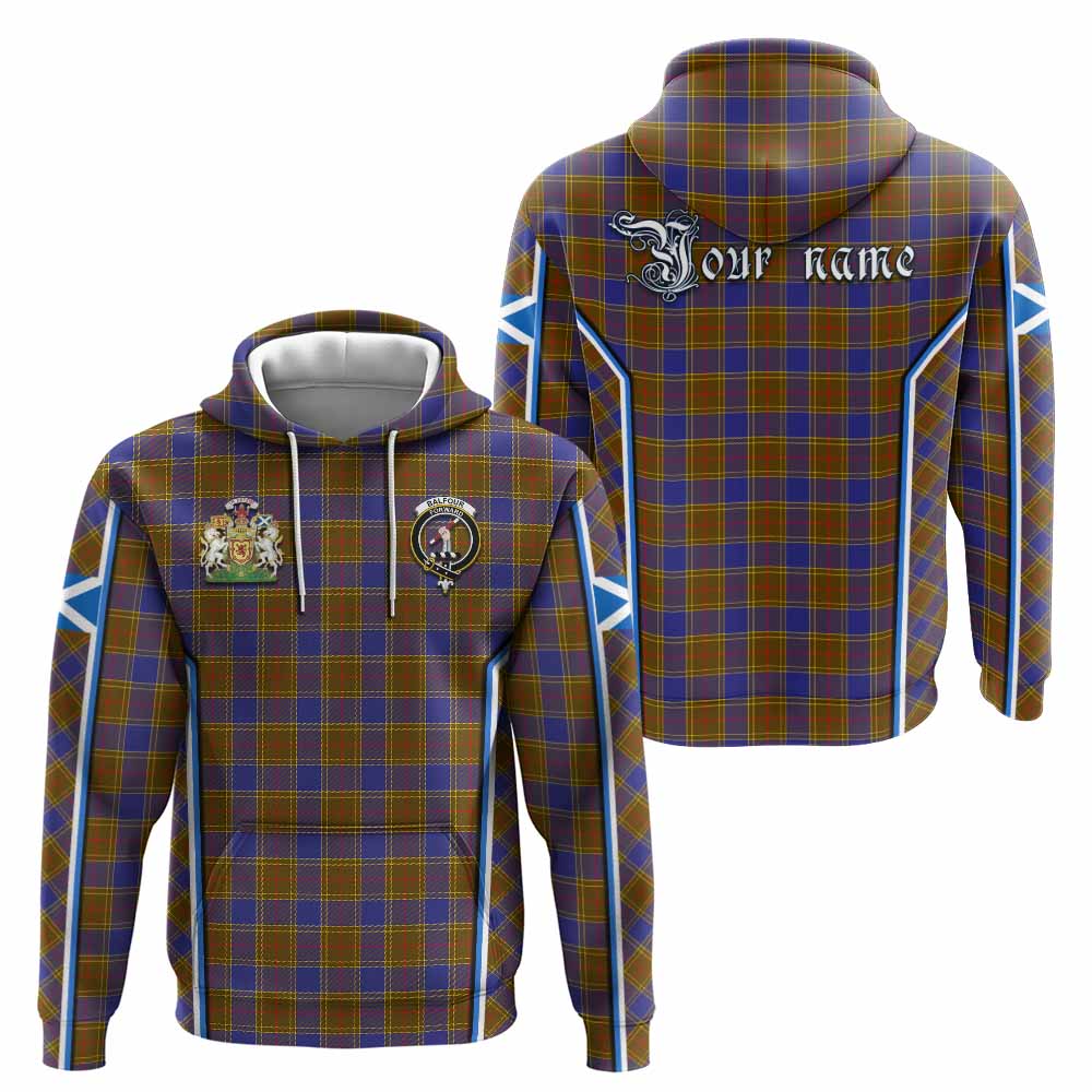 Balfour Tartan Crest Hoodie Scotland Coat of Arm Flag Style - Tartan Vibes Clothing