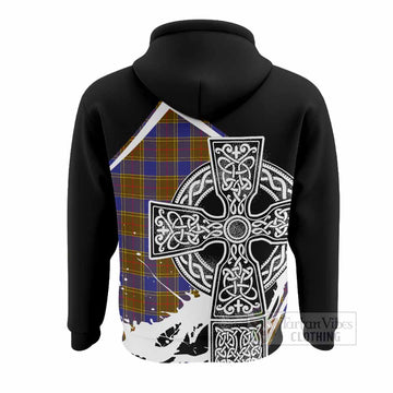 Balfour Tartan Crest Hoodie Scottish Celtic Cross Heritage