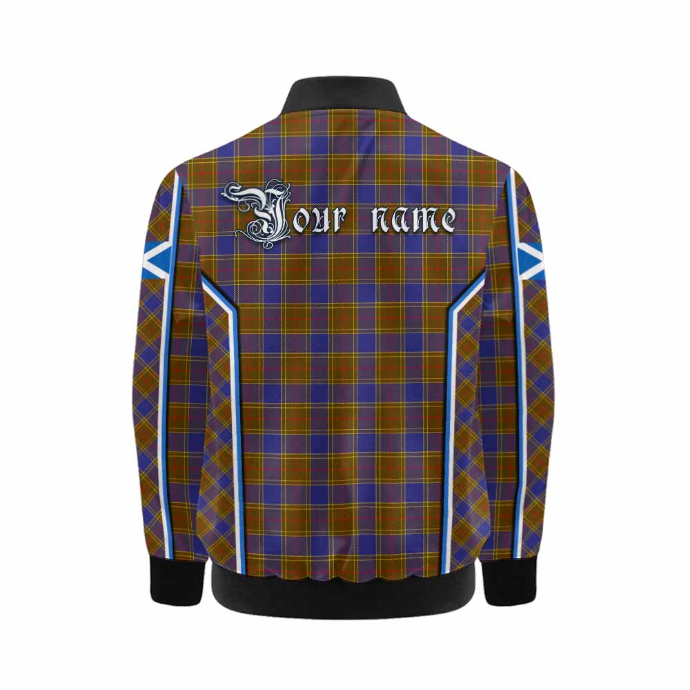 Balfour Tartan Crest Kid Bomber Jacket Scotland Coat of Arm Flag Style - Tartan Vibes Clothing