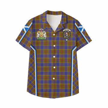 Balfour Tartan Crest Kid Hawaiian Shirt Scotland Coat of Arm Flag Style - Tartan Vibes Clothing