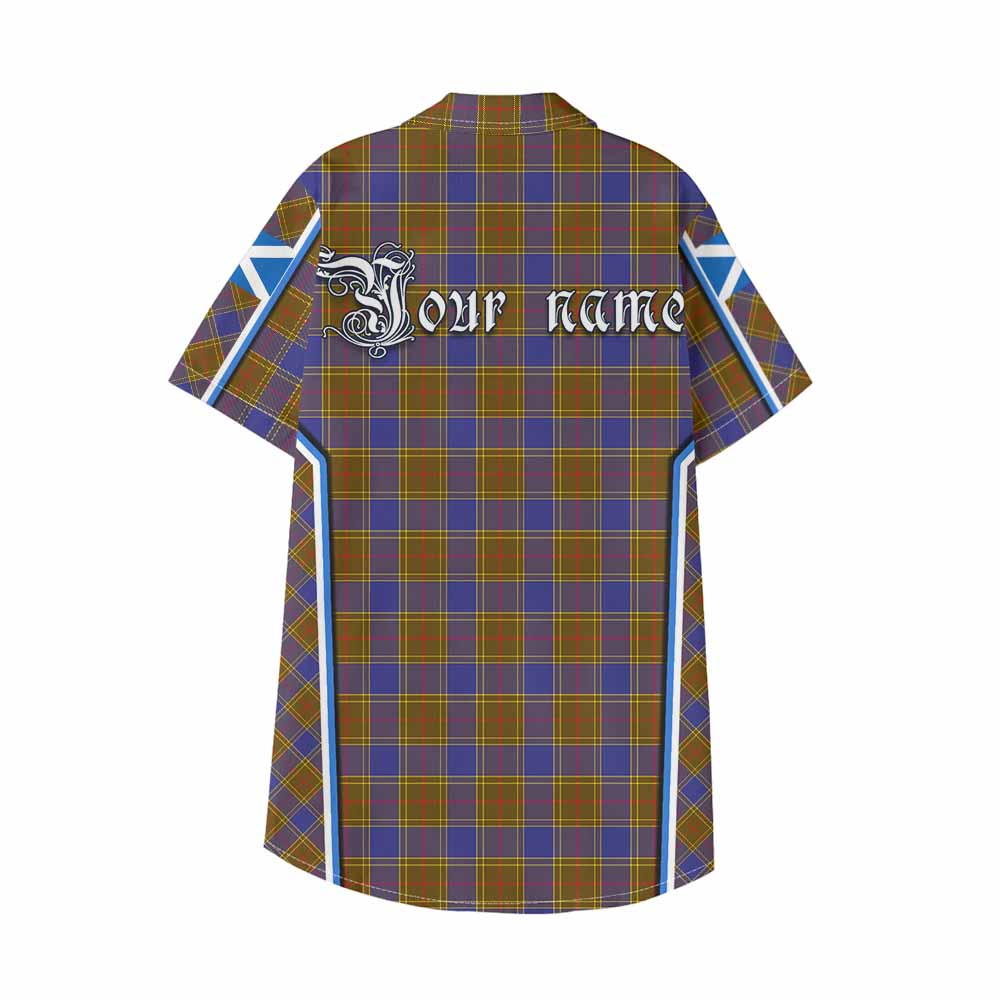 Balfour Tartan Crest Kid Hawaiian Shirt Scotland Coat of Arm Flag Style - Tartan Vibes Clothing