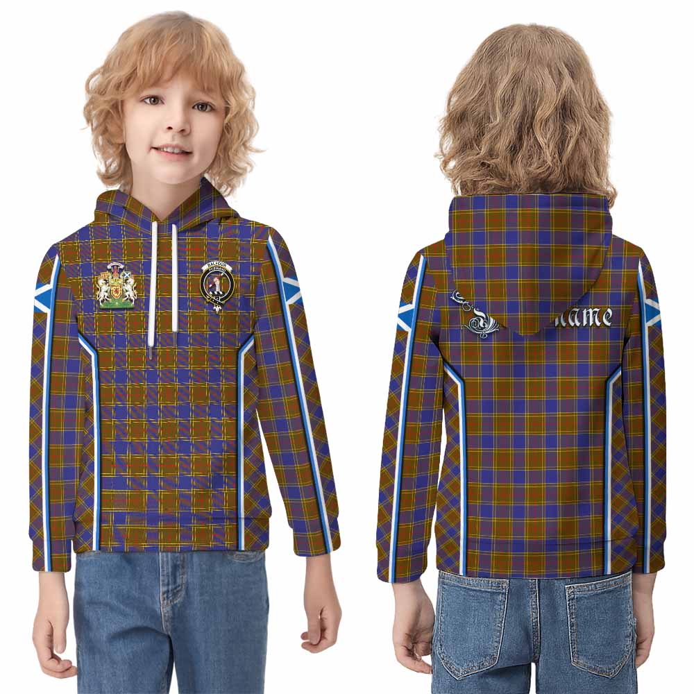 Balfour Tartan Crest Kid Hoodie Scotland Coat of Arm Flag Style - Tartan Vibes Clothing