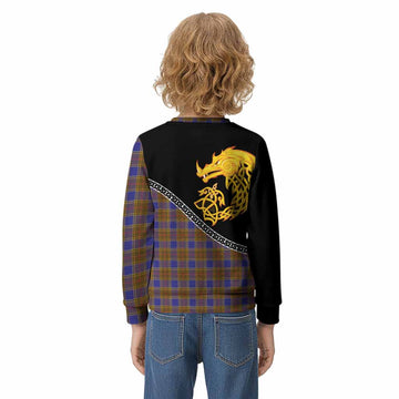 Balfour Tartan Crest Kid Knitted Sweatshirt Legendary Dragon Knot Half Style