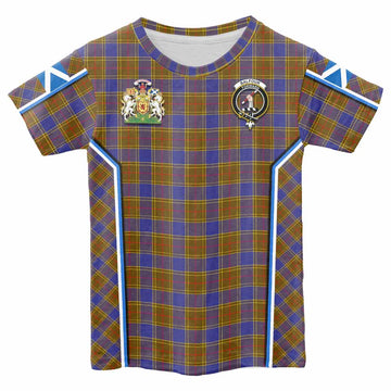 Balfour Tartan Crest Kid T-shirt Scotland Coat of Arm Flag Style - Tartan Vibes Clothing