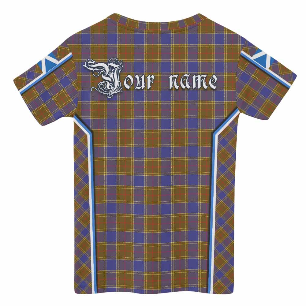 Balfour Tartan Crest Kid T-shirt Scotland Coat of Arm Flag Style - Tartan Vibes Clothing