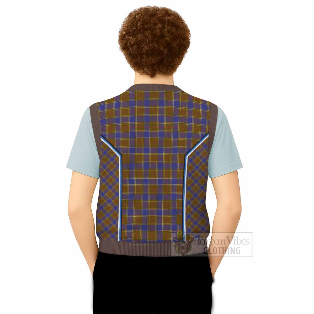 Balfour Tartan Crest Knitted V-Neck Vest Scotland Coat of Arm Flag Style - Tartan Vibes Clothing