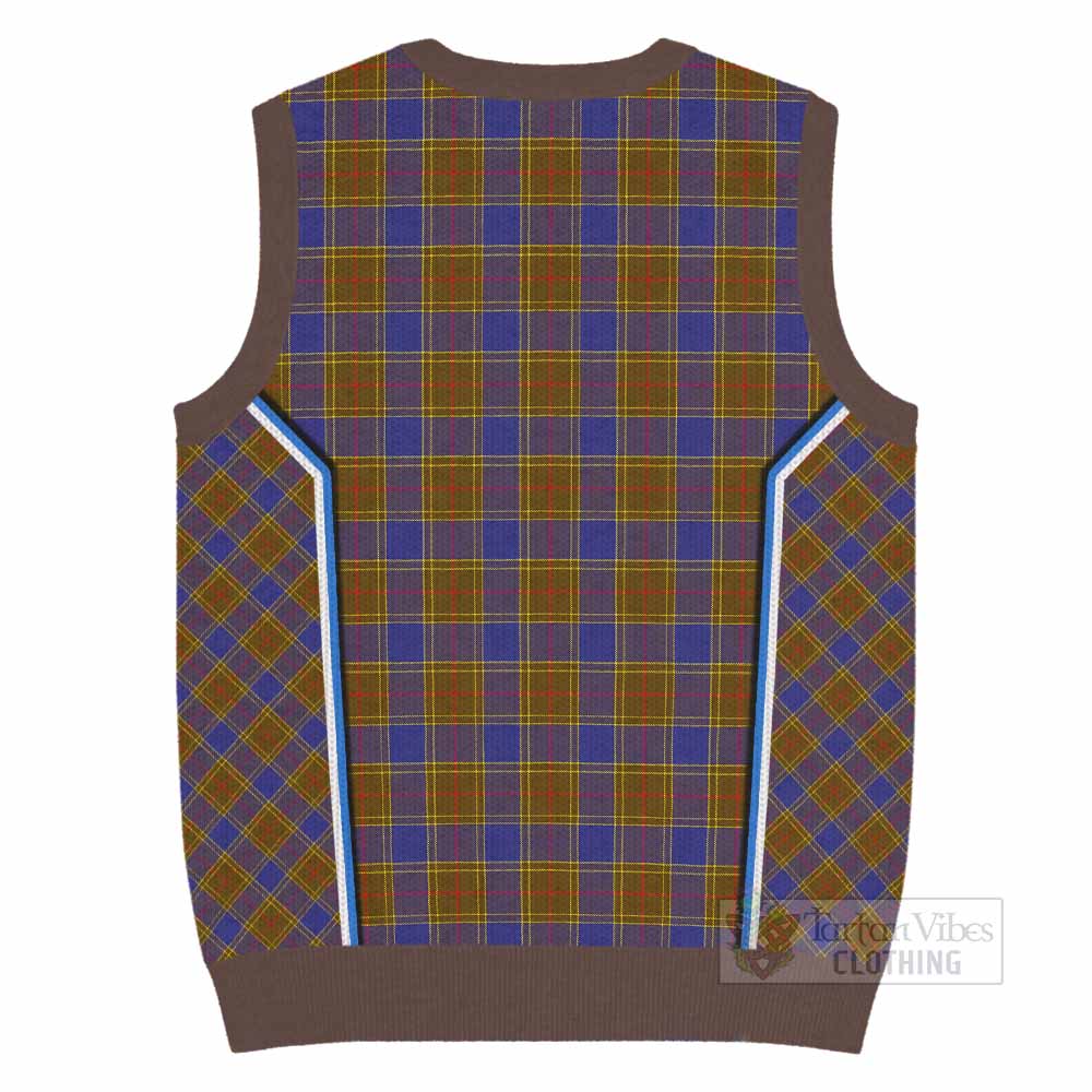 Balfour Tartan Crest Knitted V-Neck Vest Scotland Coat of Arm Flag Style - Tartan Vibes Clothing