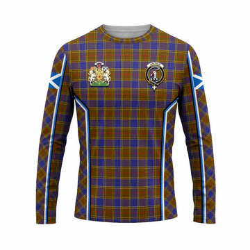 Balfour Tartan Crest Long Sleeve T-Shirt Scotland Coat of Arm Flag Style - Tartan Vibes Clothing