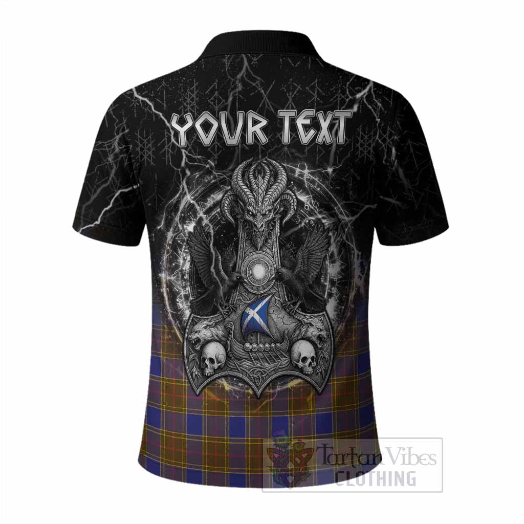 Balfour Tartan Crest Polo Shirt Celtic Odin's Raven Legacy