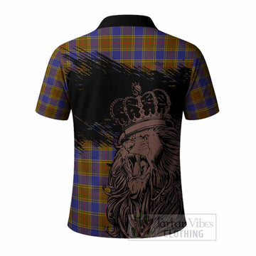 Balfour Tartan Crest Polo Shirt Crowned Lion Heritage Style