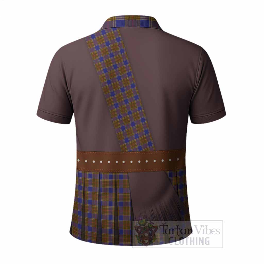 Balfour Tartan Crest Polo Shirt Kilt Costume Style