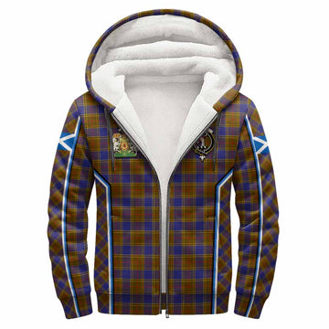 Balfour Tartan Crest Sherpa Hoodie Scotland Coat of Arm Flag Style