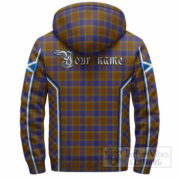 Balfour Tartan Crest Sherpa Hoodie Scotland Coat of Arm Flag Style