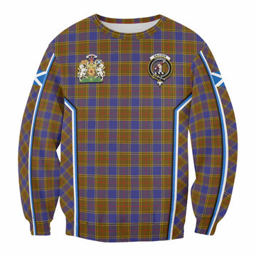 Balfour Tartan Crest Sweatshirt Scotland Coat of Arm Flag Style