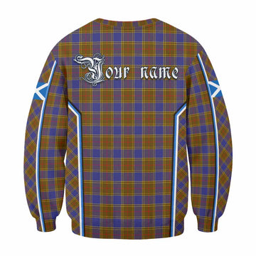 Balfour Tartan Crest Sweatshirt Scotland Coat of Arm Flag Style