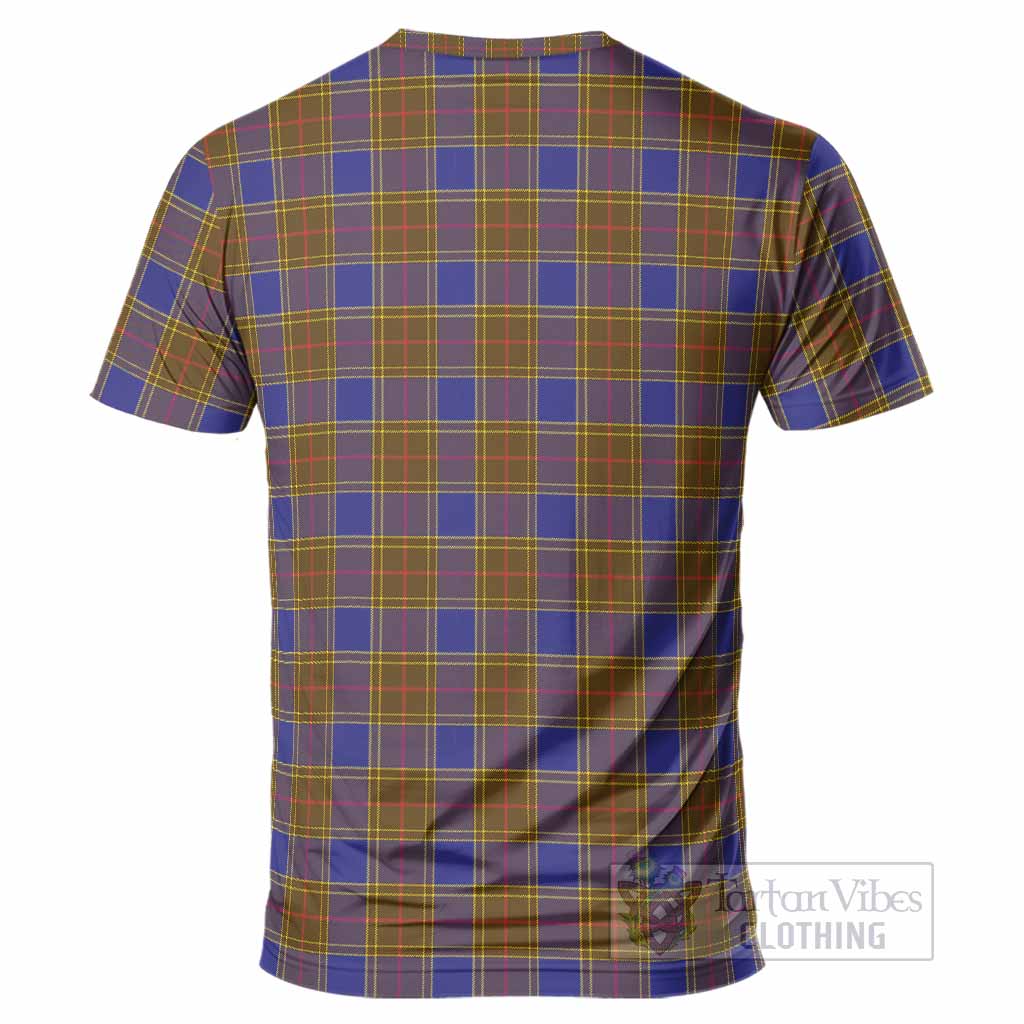 Balfour Tartan Crest T-Shirt Ferocious Lion Style