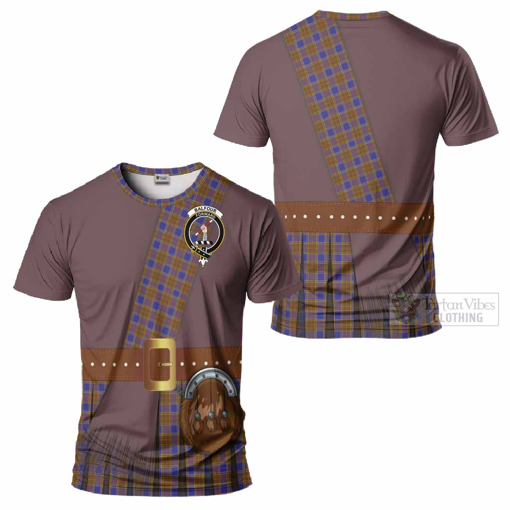 Balfour Tartan Crest T-Shirt Kilt Costume Style