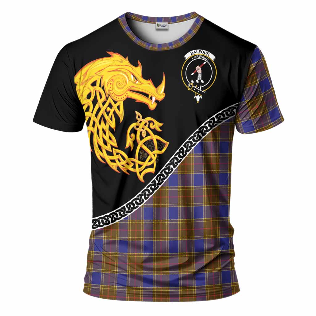 Balfour Tartan Crest T-Shirt Legendary Dragon Knot Half Style