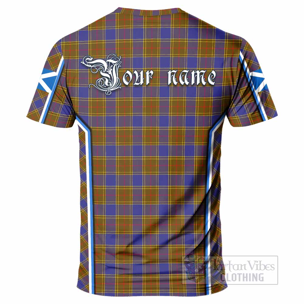 Balfour Tartan Crest T-shirt Scotland Coat of Arm Flag Style - Tartan Vibes Clothing