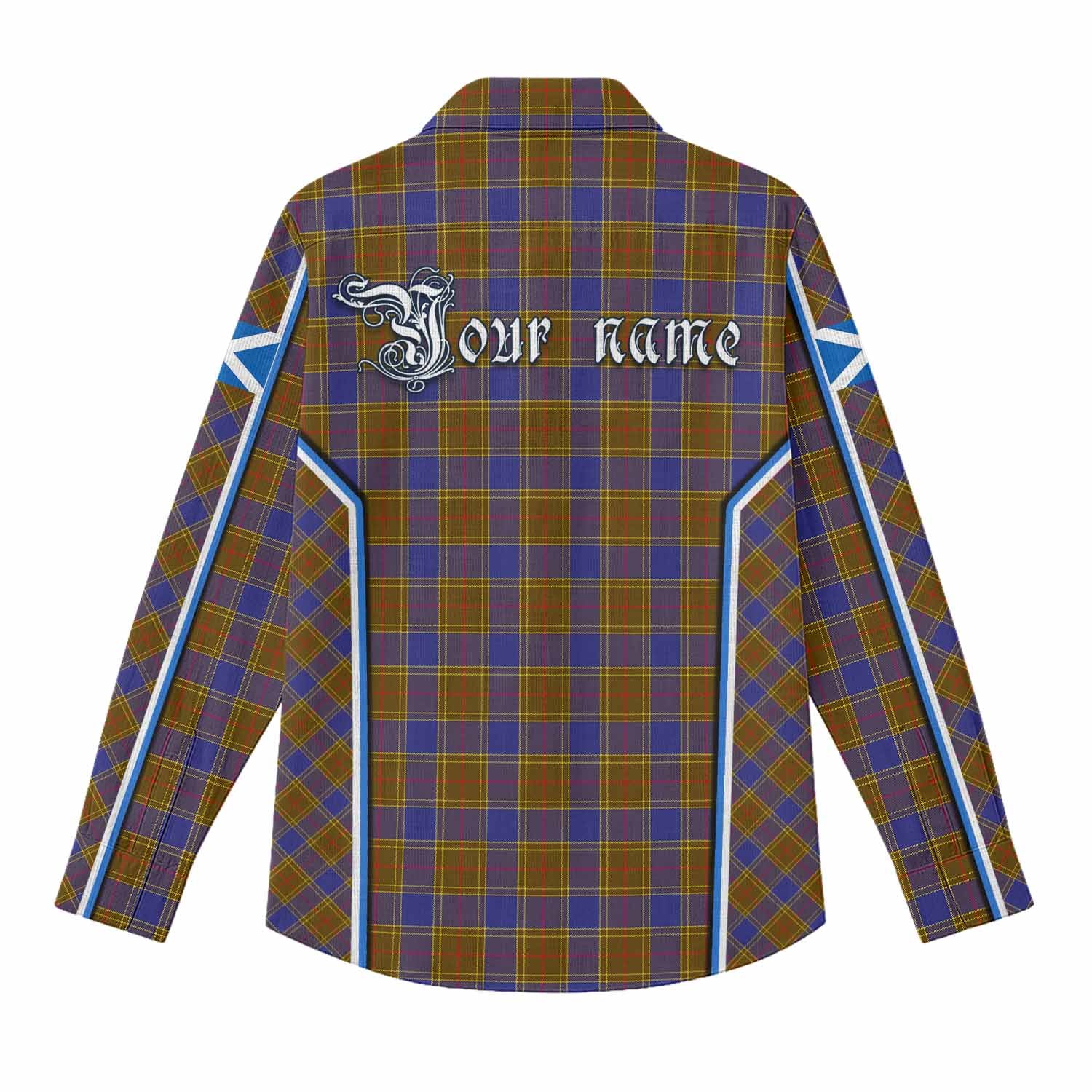 Balfour Tartan Crest Women Casual Shirt Scotland Coat of Arm Flag Style - Tartan Vibes Clothing