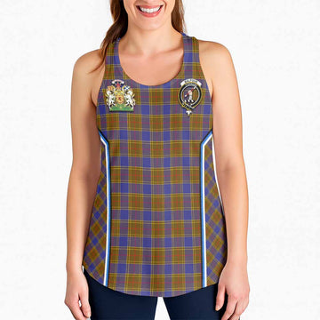 Balfour Tartan Crest Women Racerback Tanks Scotland Coat of Arm Flag Style
