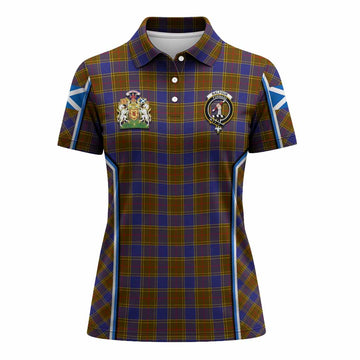 Balfour Tartan Crest Women's Polo Shirt Scotland Coat of Arm Flag Style - Tartan Vibes Clothing