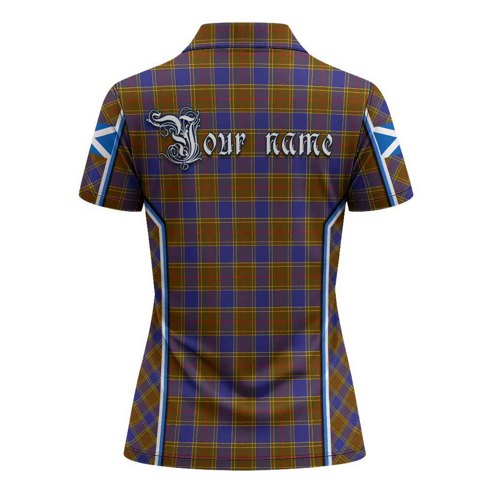 Balfour Tartan Crest Women's Polo Shirt Scotland Coat of Arm Flag Style - Tartan Vibes Clothing
