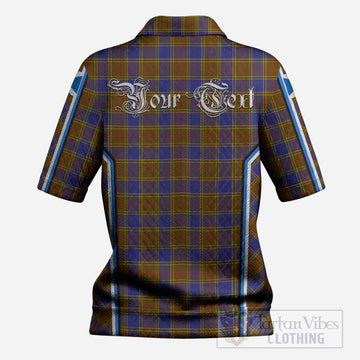 Balfour Tartan Crest Women’s Polo Sweater Top Scotland Coat of Arm Flag Style