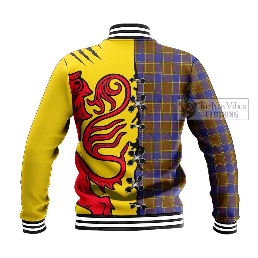 Balfour Tartan Family Crest Baseball Jacket Lion Rampant Honor - Tartan Vibes Clothing