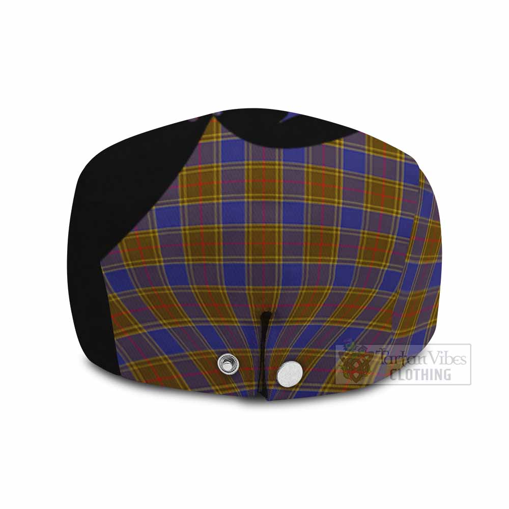 Balfour Tartan Family Crest Flat Cap, Jeff Cap Scotland Thistle Floral