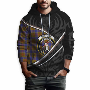 Balfour Tartan Family Crest Hoodie Celtic Scottish Thistle Floral