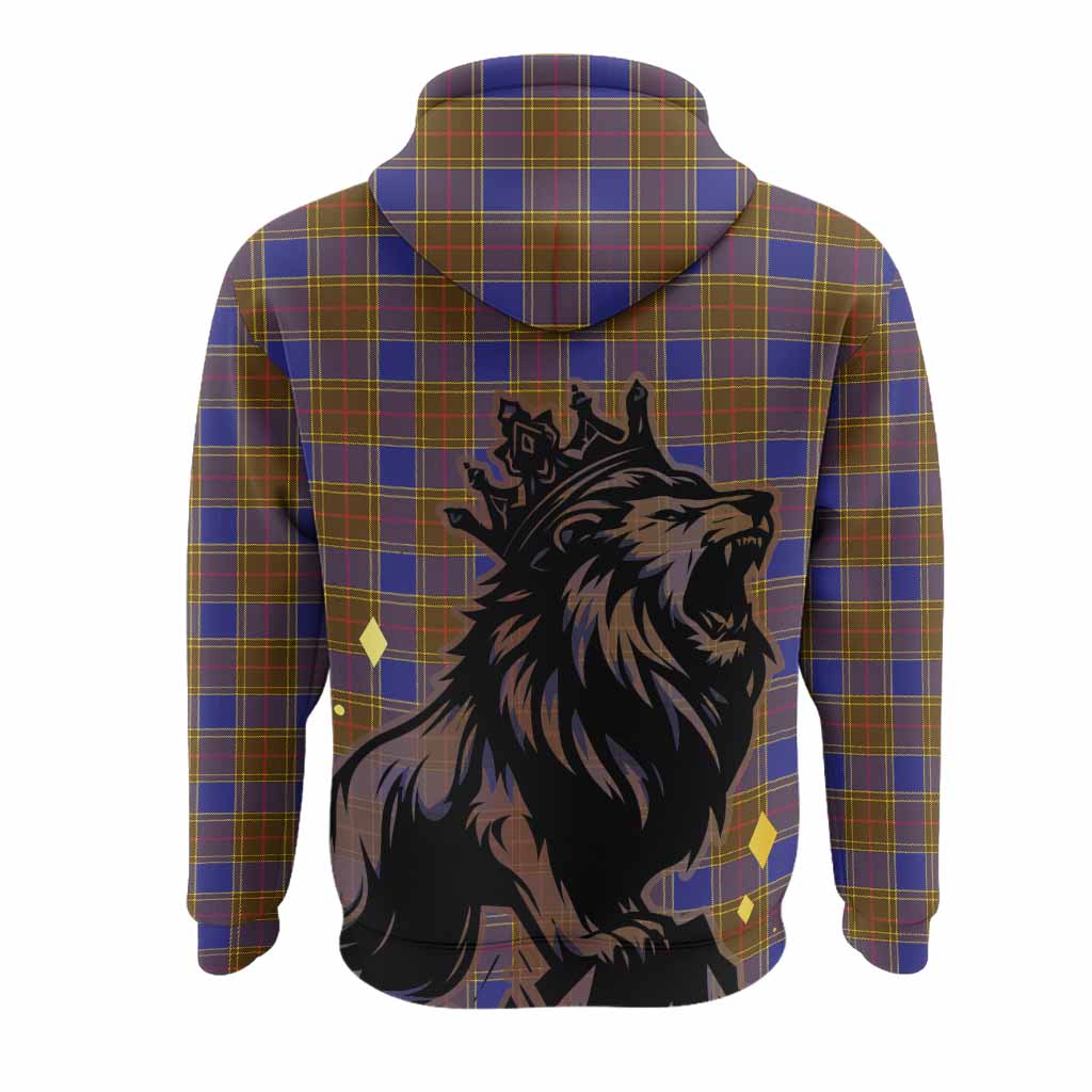 Balfour Tartan Family Crest Hoodie Crowned Lion Roaring